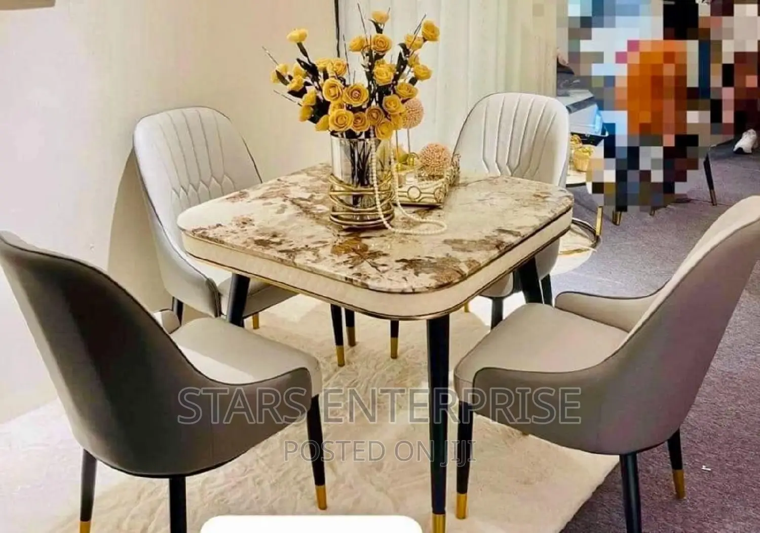 Marble Dining Table With 4 Chairs