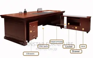 Modern Executive Office CEO Table With Extension