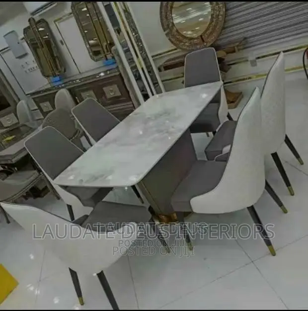 6 Seater Marble Dining Table