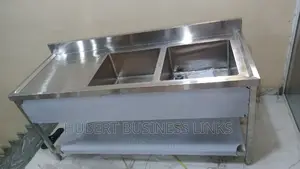 Industrial Double Bowl Sink With Side