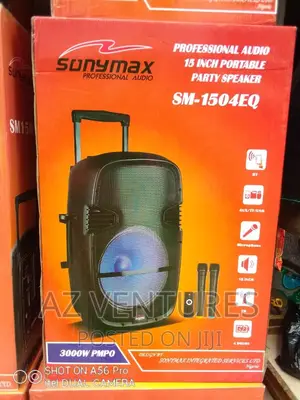 3000W Sonymax Pa System + Rechargeable + Bluetooth + 2 Mic
