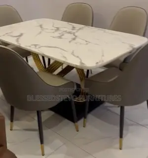 Marble Dining Table With 6 Chair