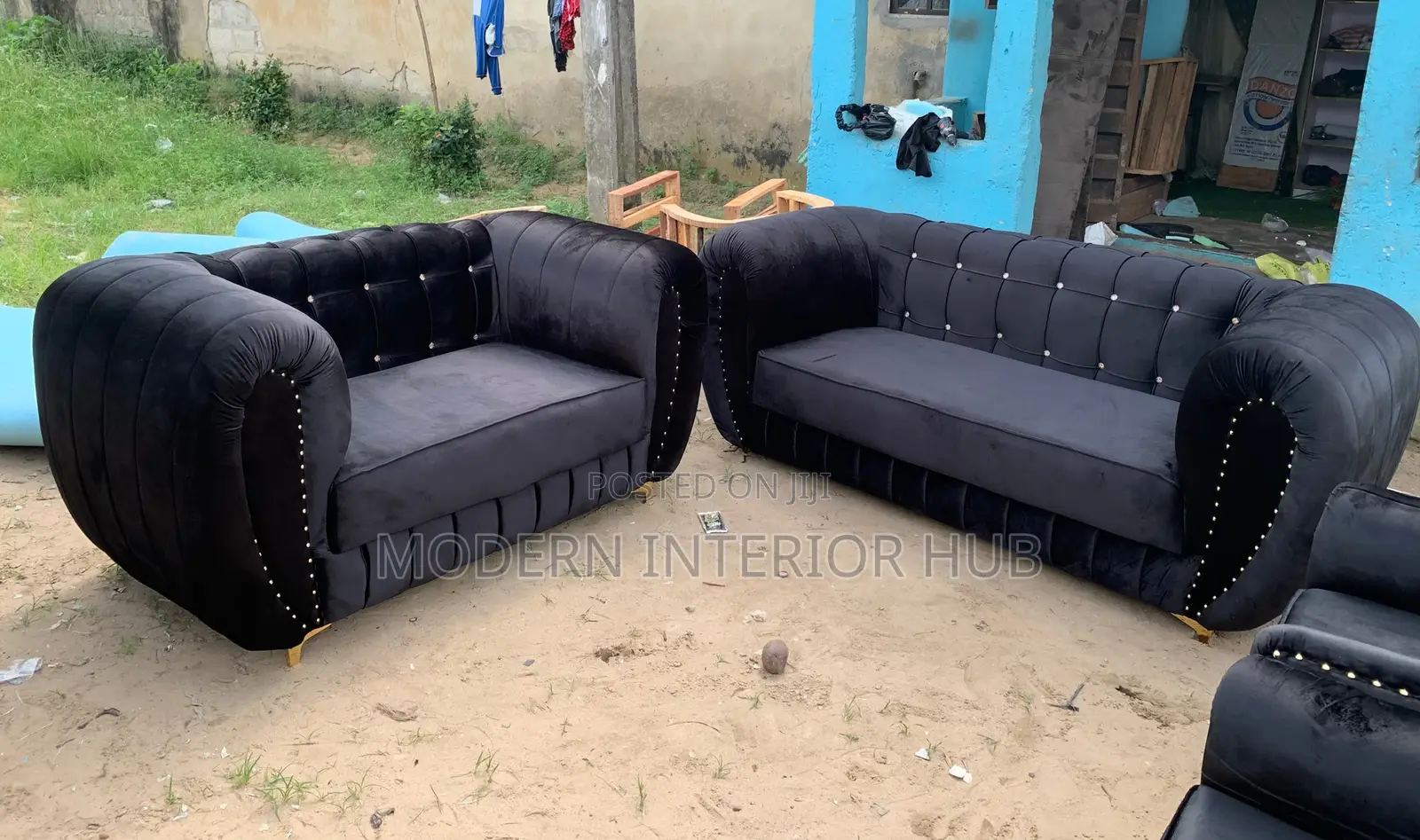 Black D Handle Sofa