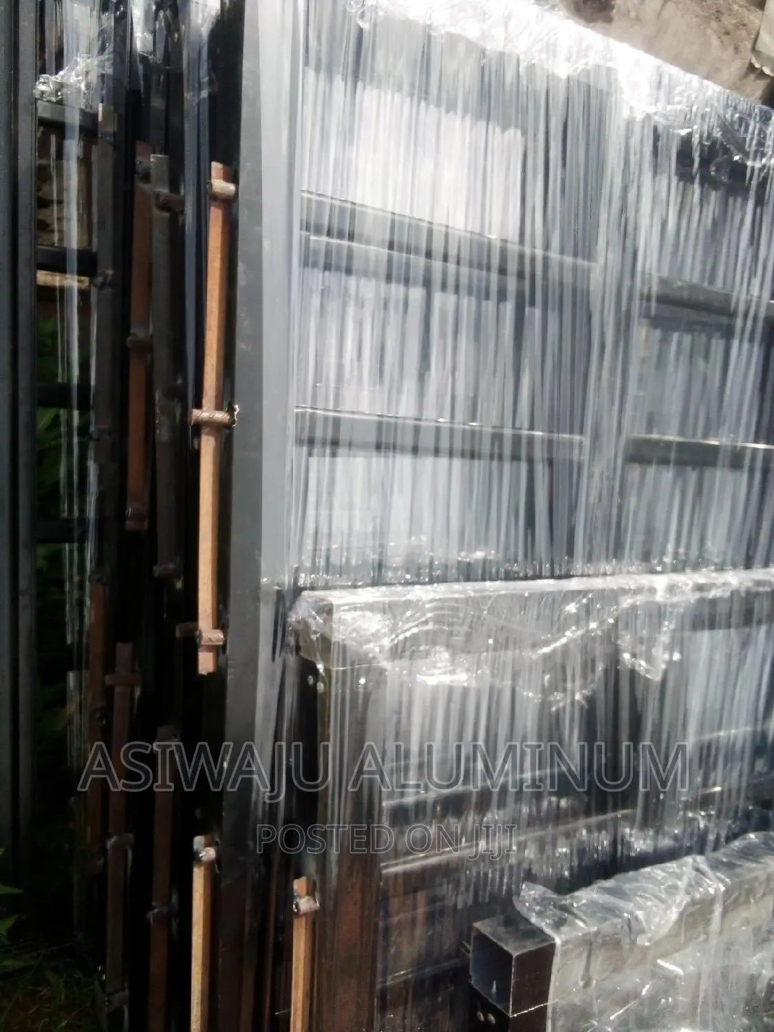 Black Transome Frameless Windows