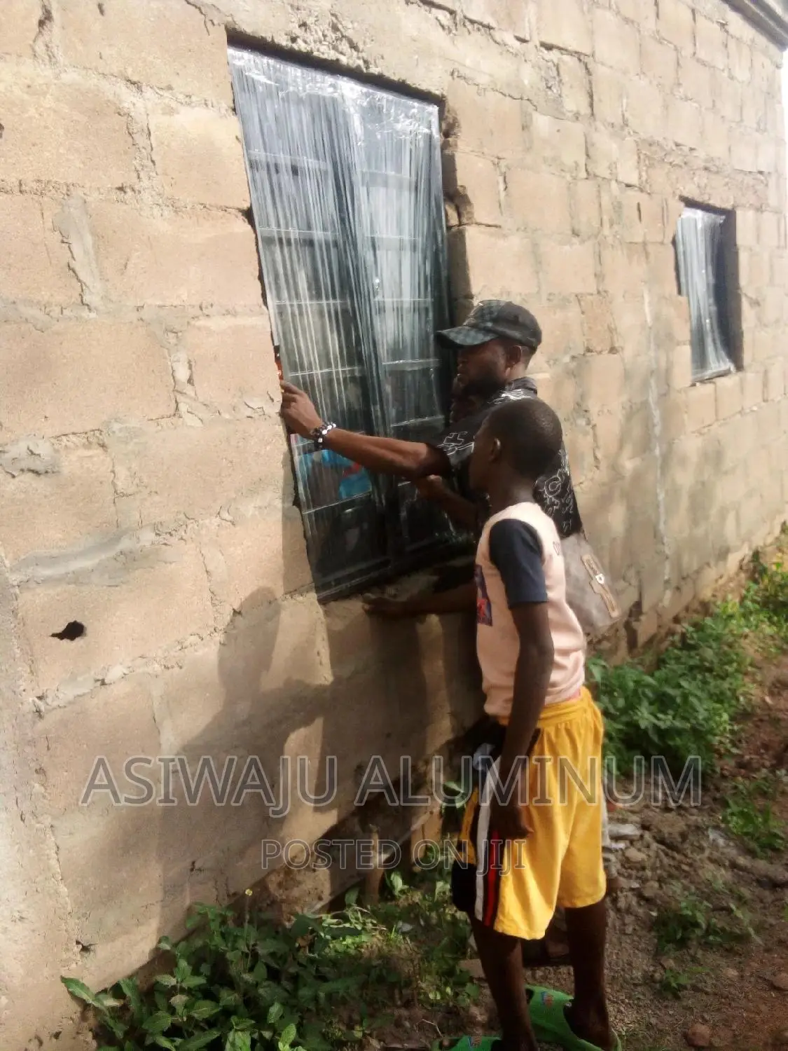 Black Transome Frameless Windows