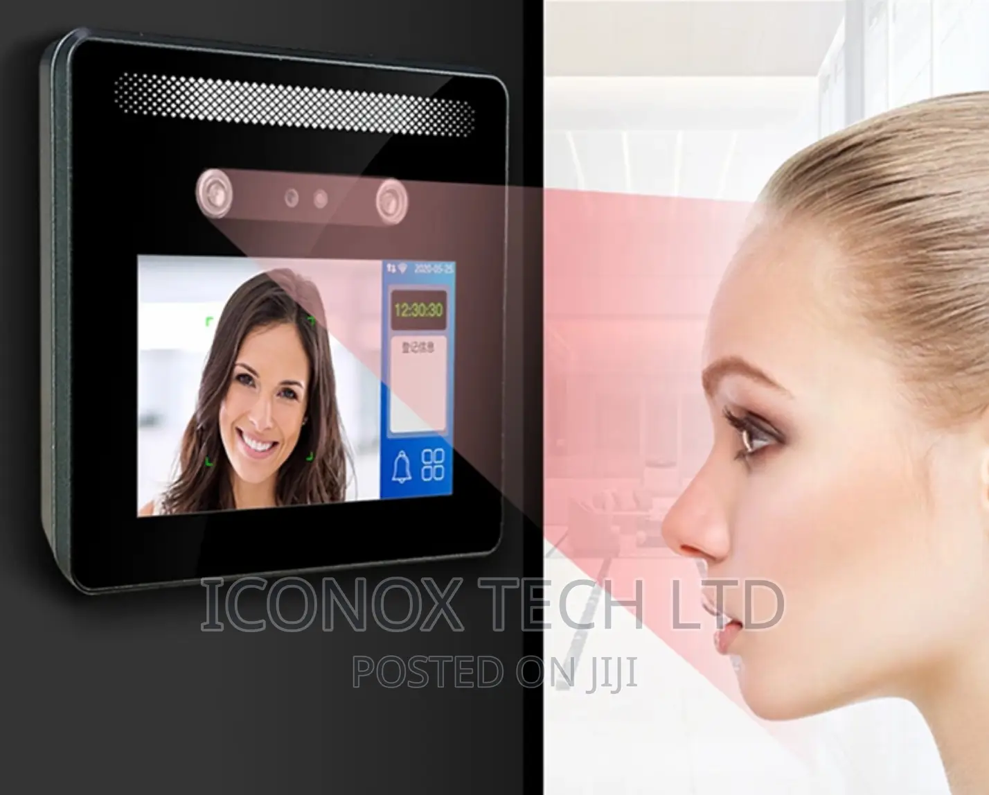 Touch Screen Face Recognition Time Attendance Access Control