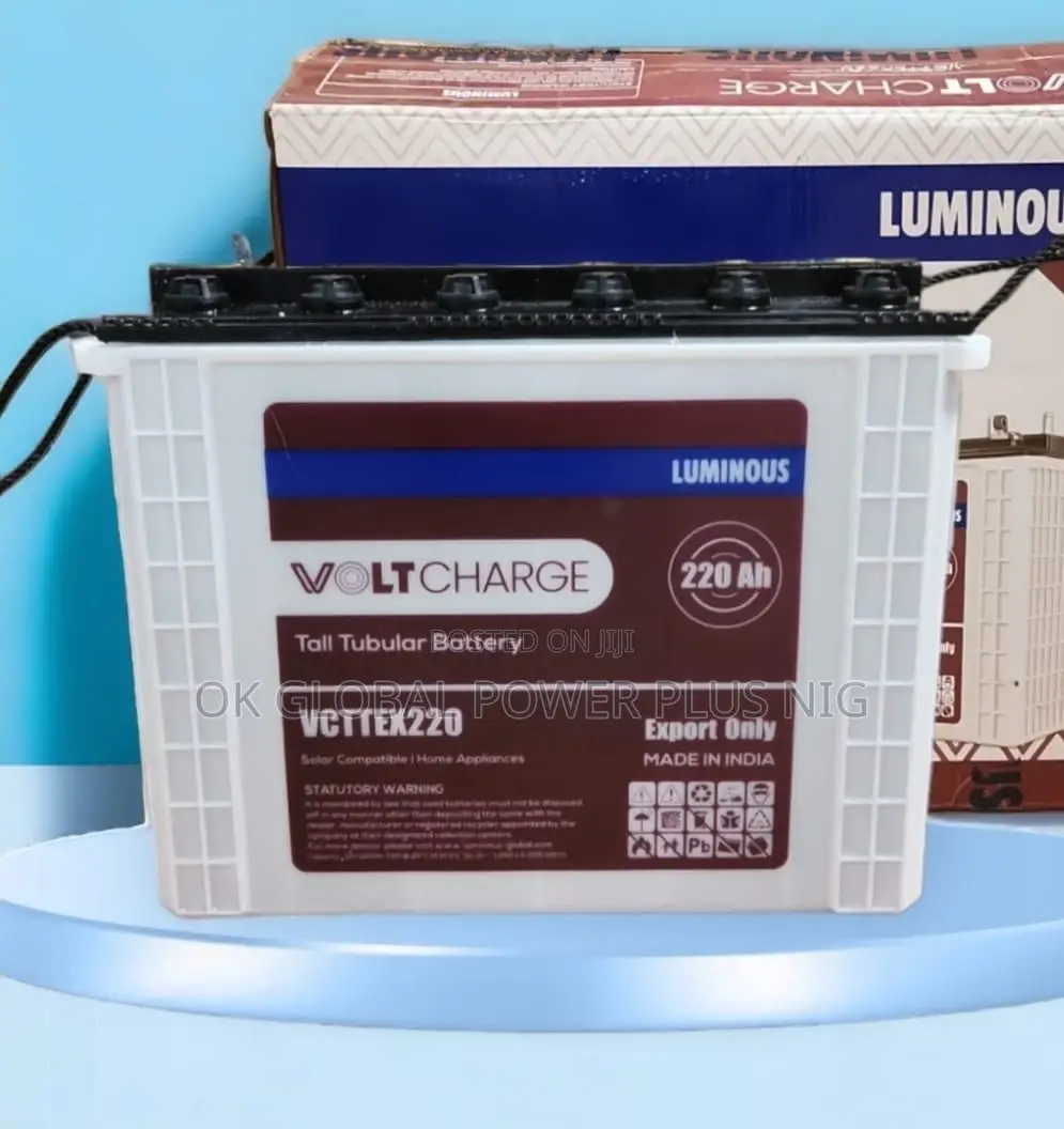 Luminous 220ah/12v Voltcharge Tubular Battery