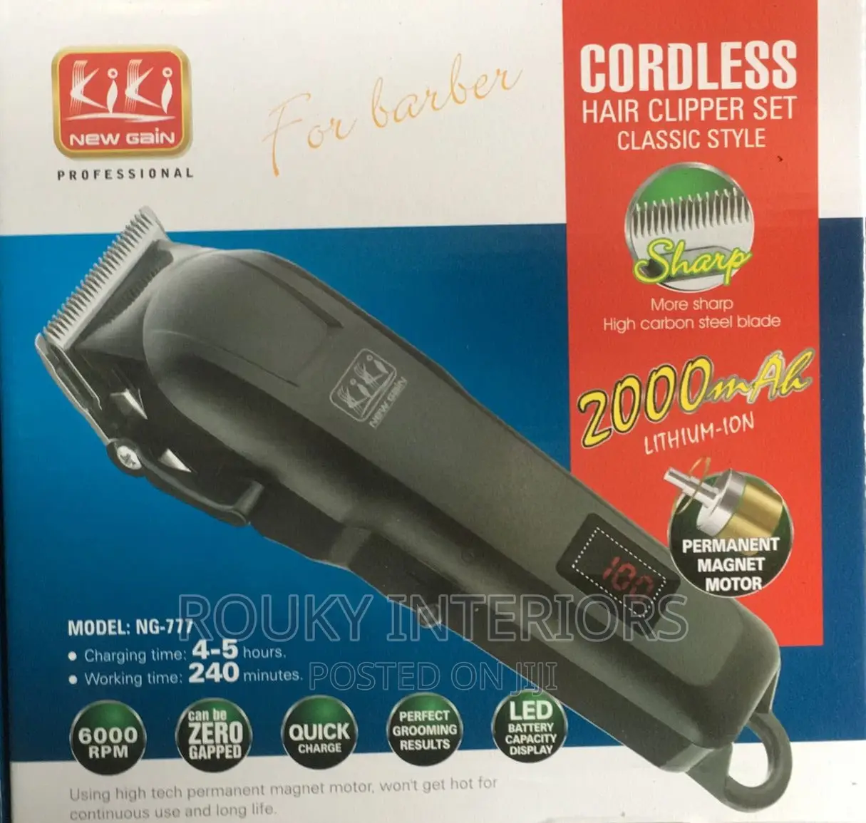 Rechargeable Kiki 2000MAH Clipper