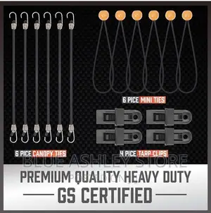 HORUSDY 30-Piece Premium Bungee Cords Assortment Jar,