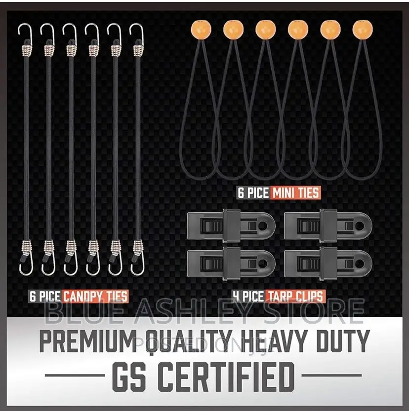 HORUSDY 30-Piece Premium Bungee Cords Assortment Jar,