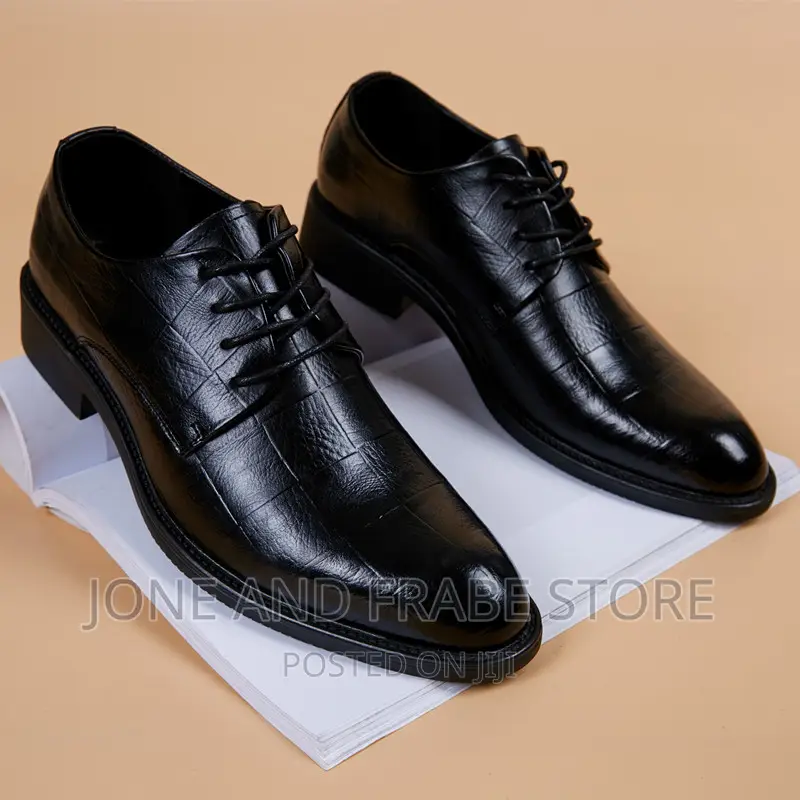 New Black Party Men's Formal Shoes Italian Leather