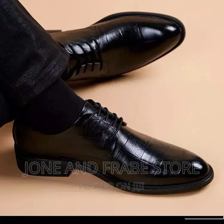 New Black Party Men's Formal Shoes Italian Leather