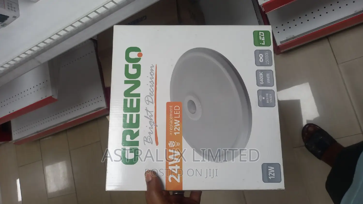 Emergency Motion Sensor 12w Led Ceiling Fitting