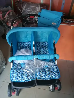 Double Twin Stroller Suitable From Birth, Lightweight, Comp