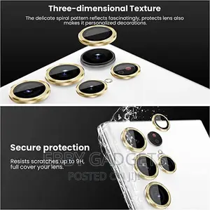 Galaxy S23 Ultra Rear Camera Lens Protector Gold