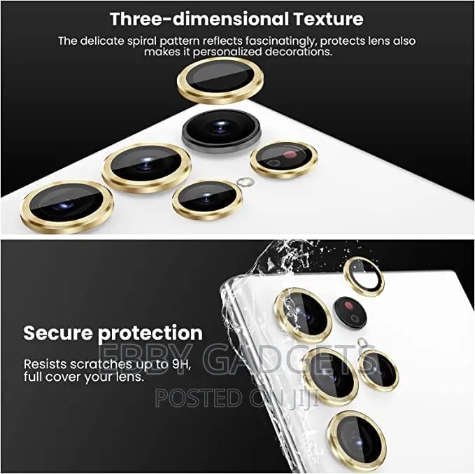 Galaxy S23 Ultra Rear Camera Lens Protector Gold