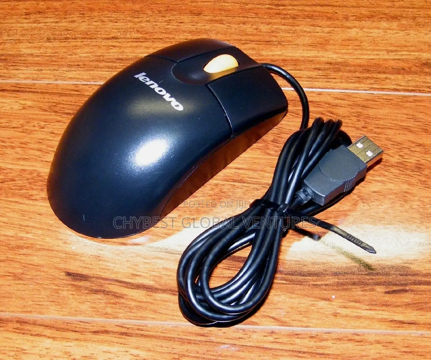 Lenovo Black Optical Three Button Scroll USB Mouse