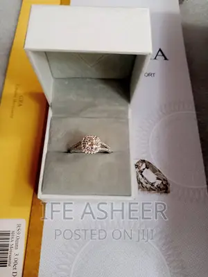 Real Mossanite Diamond Stone Proposal Ring 008 - Silver