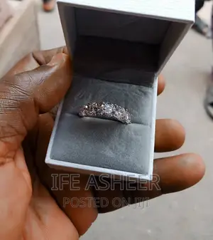 3carat Real Mossanite Diamond Stone Proposal Ring - Silver