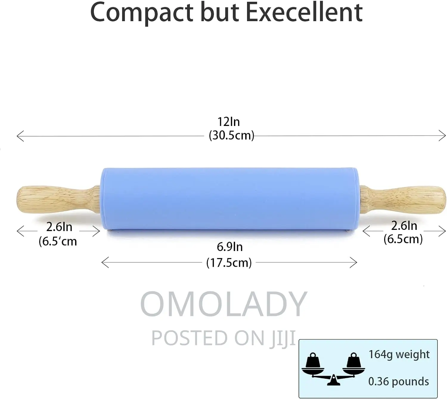 Silicone Rolling Pin Blue