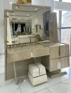 Bed Frame, Dressing Mirror and Wardrobe
