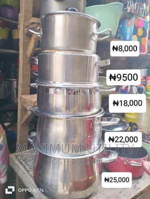Stanless Thick Body Pot in Sizes