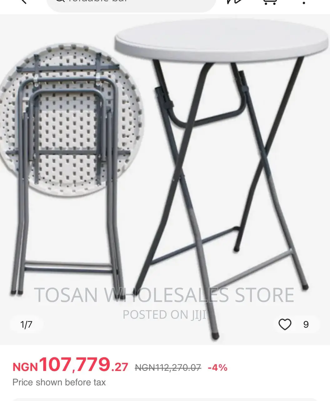 Foldable Bar Table(BIG)