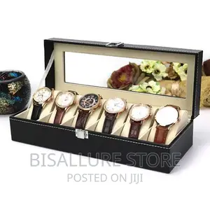 Leather Watch Organizer Storage Box