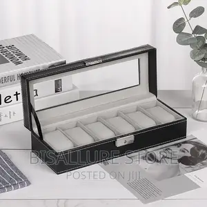 Leather Watch Organizer Storage Box