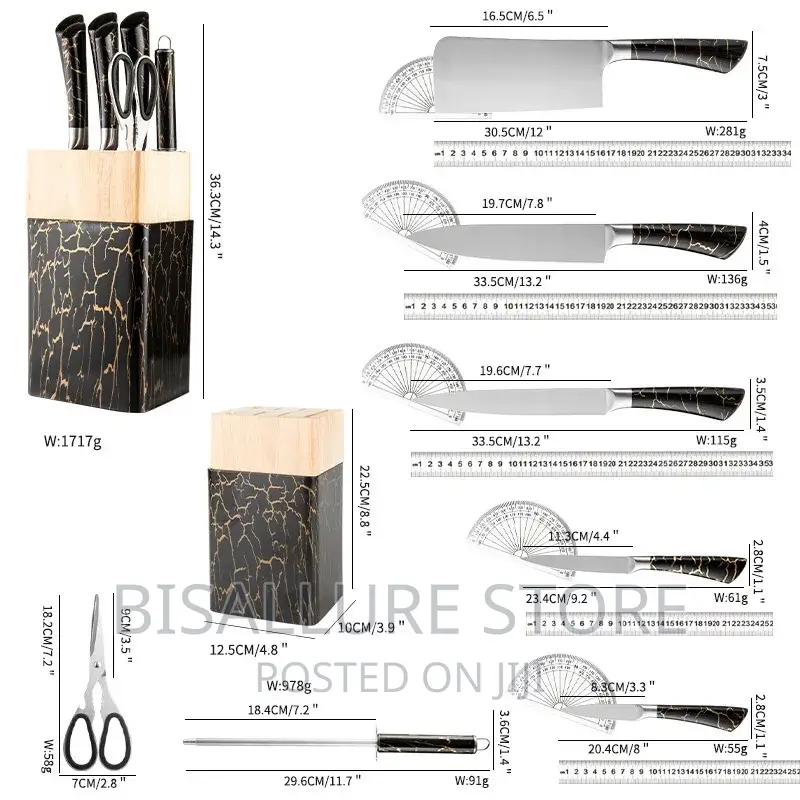 7/8pcs Stainless Knife Set -b