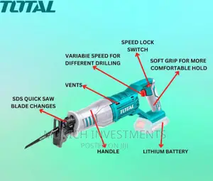 Total Reciprocating Saw 20V With Battery Charger