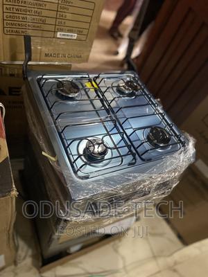 SCANFROST Gas Cooker 4 Burner +Oven Glass Lid