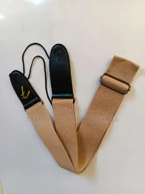 Brown Fender Logo Branded Guitar Strap