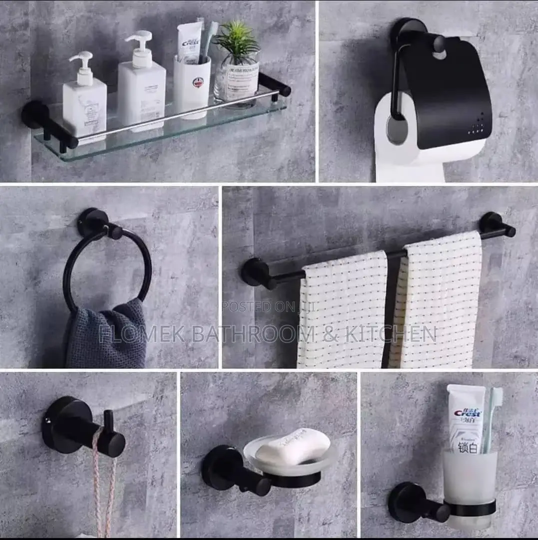 Black Coloured Bathroom Accessories