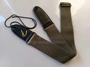 Grey Fender Logo Branded Guitar Strap