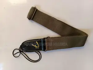 Grey Fender Logo Branded Guitar Strap