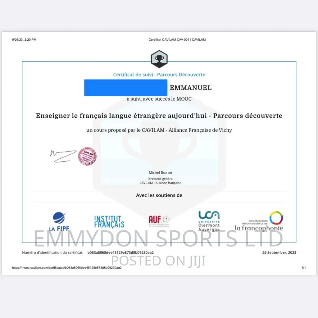 French Tutor, FLE/TEF/DELF/DALF