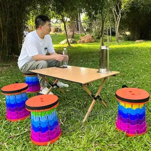 Portable Folding Telescopic Stool Lightweight Plastic Subway