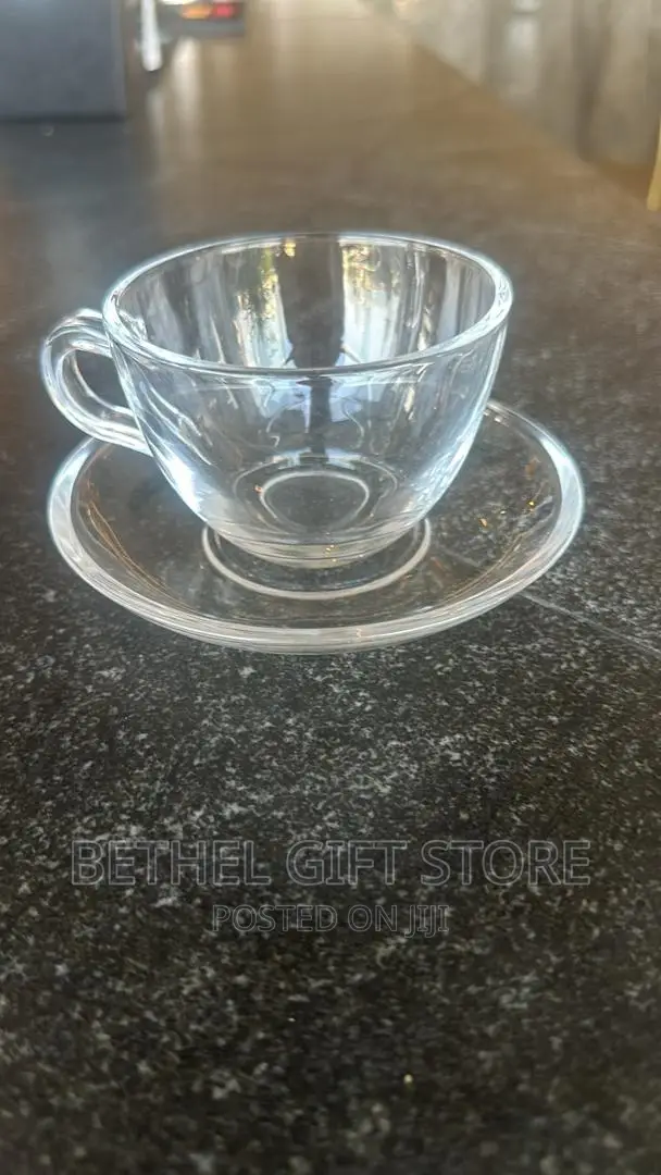 Glass Tea Cups and Saucers in Lagos Island (Eko) Kitchenware