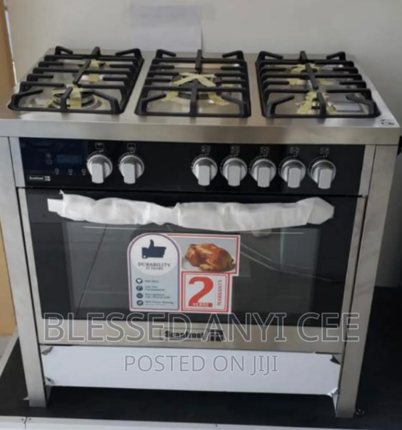 Semi Industrial Scanfrost Gas Cooker 5burner Oven Automatic