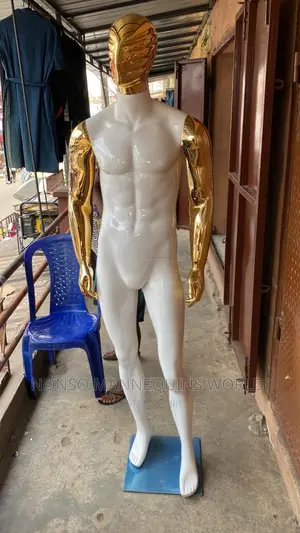 Gold N White Huge Fibre Display Mannequin