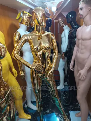 Size8 Body Small Breast Gold Chrome Female Mannequin