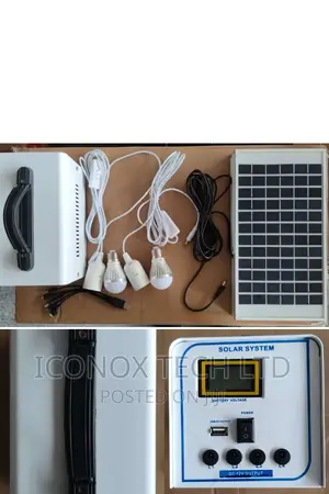12w LCD Display 12v Battery Solar Panel With Led 2bulb Kit