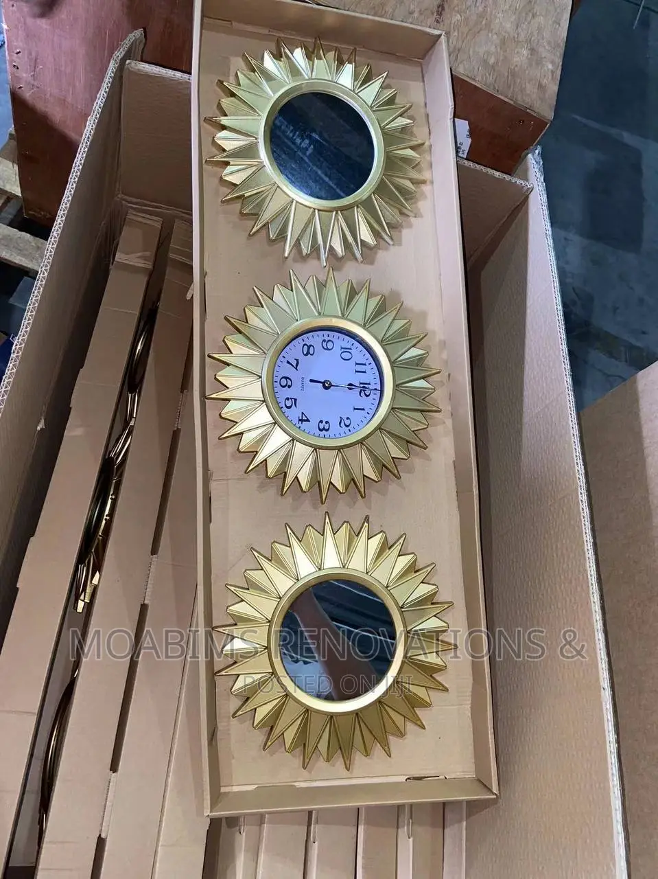 Decorative 3in1 Wall Clock Mirror