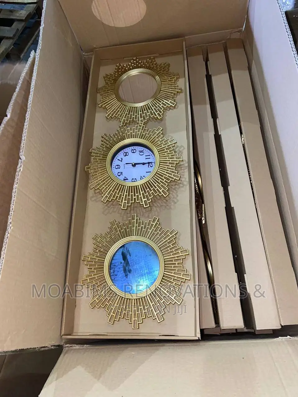 Decorative 3in1 Wall Clock Mirror