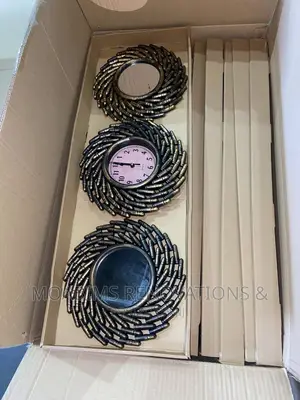 Decorative 3in1 Wall Clock Mirror