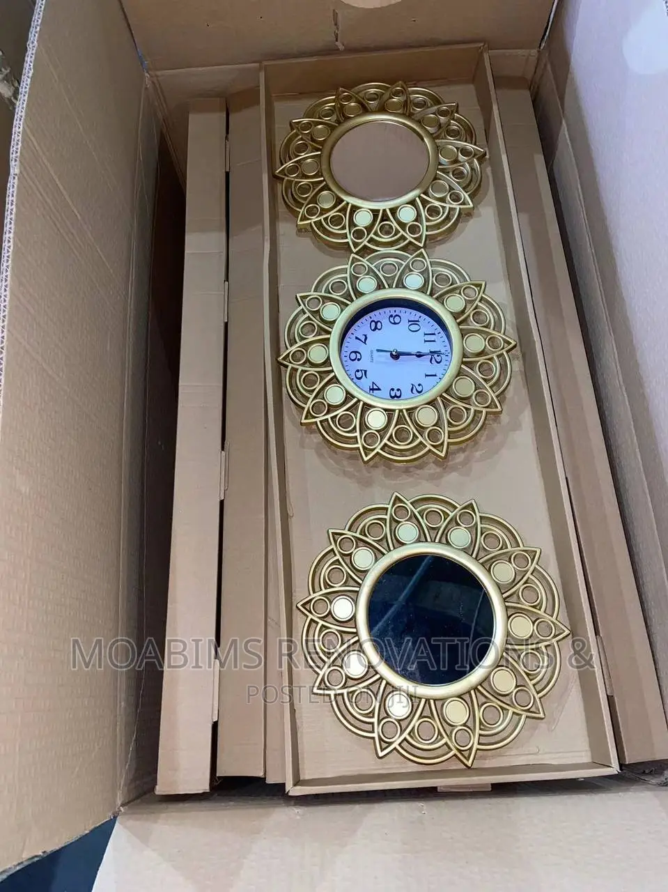 Decorative 3in1 Wall Clock Mirror