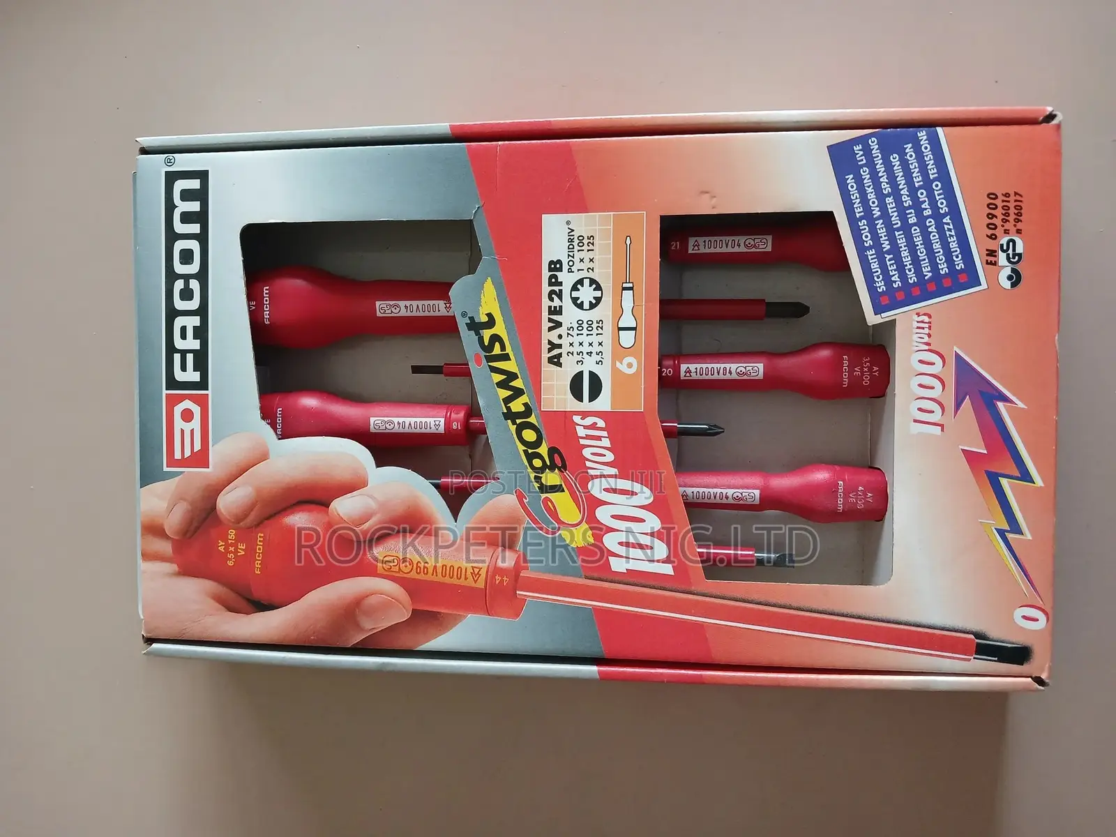 6pc Facom Ay.Ve2pb Electrician Screw Driver Set
