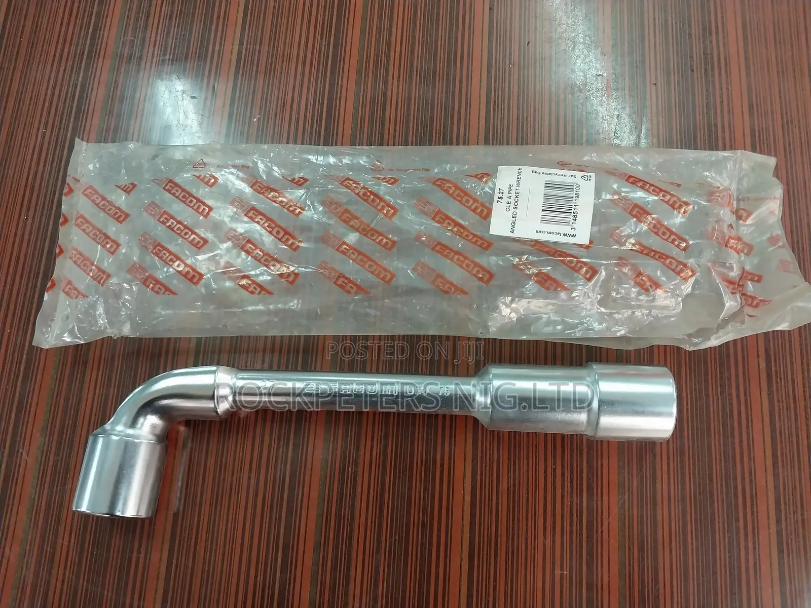 Facom 75.27 Angled L- Shaped Open-socket Wrench – 27mm.