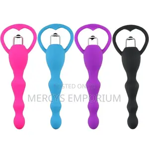 Vibrating Anal Beads and Plug Men and Women Sex Toy